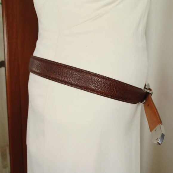 ORVIS Full Grain Bison Leather Belt, Men's/Unisex Size 38 - Picture 5 of 10